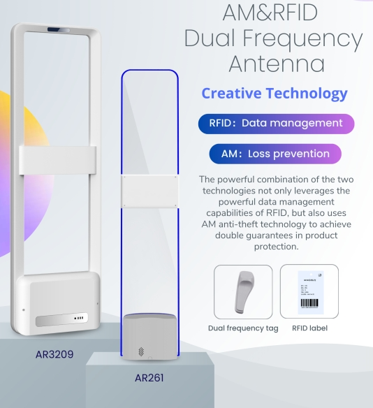 AM+RFID ڈبل فریکوینسی چینل کا دروازہ ، جوتا اور لباس کی دکانوں کے لئے تجویز کردہ!